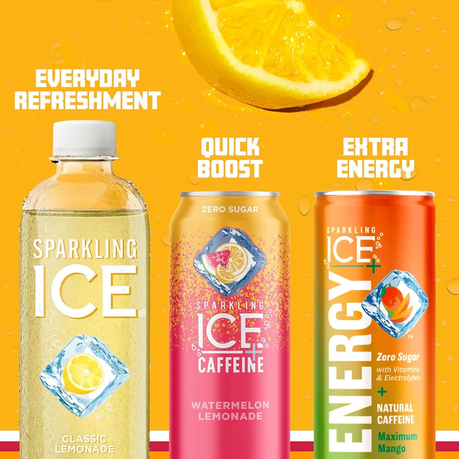 , Classic Lemonade Sparkling Water, Zero Sugar Flavored Water, with Vitamins and Antioxidants, Low Calorie Beverage, 17 Oz Bottles (Pack of 12)