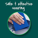 Zero Scratch Scouring Pad, Effective + Gentle Dish Scrubber for Household Cleaning, 3 Scrub Pads for Dishes, Nonstick Pots and Pans, Glass, Tubs, Showers, Reusable & Durable
