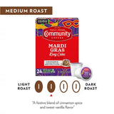 Community Coffee Medium Roast Coffee Pods, Mardi Gras King Cake, 60 Ct.