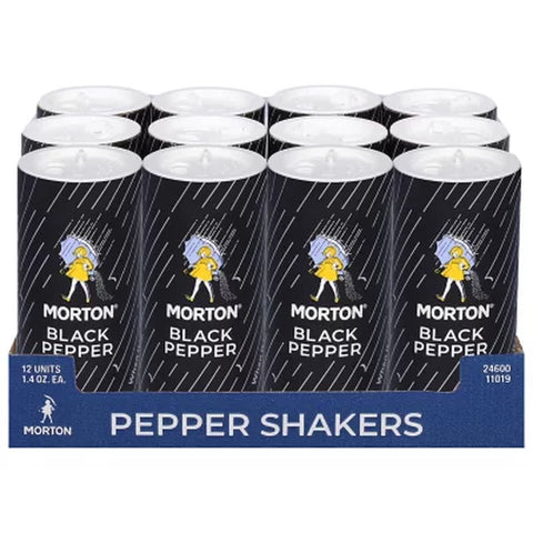 Morton Pepper Shakers 1.4 Oz., 12 Pk.