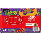 Community Coffee Medium Roast Coffee Pods, Mardi Gras King Cake, 60 Ct.