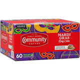 Community Coffee Medium Roast Coffee Pods, Mardi Gras King Cake, 60 Ct.