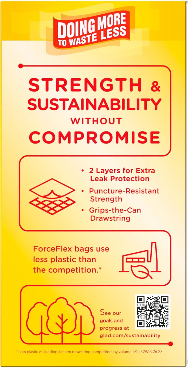 Forceflex Tall Kitchen Trash Bags, 13 Gal, Gain Lavender with Febreze, 40 Ct (Pack May Vary)