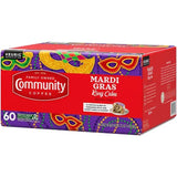 Community Coffee Medium Roast Coffee Pods, Mardi Gras King Cake, 60 Ct.
