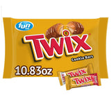 Fun Size Caramel Cookie Milk Chocolate Bars Individually Wrapped Party Candy Chocolate Candy Bars, 10.83 Oz Bag
