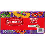 Community Coffee Medium Roast Coffee Pods, Mardi Gras King Cake, 60 Ct.
