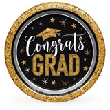 Artstyle Glittered Grad Paper Plates and Napkins Kit, 285 Ct.