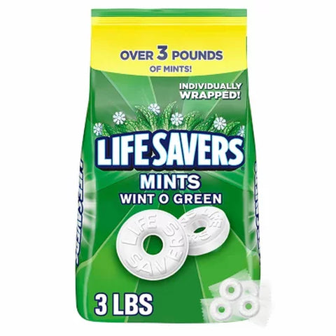 Life Savers Wint-O-Green Mints Hard Candy, 3 Lbs.