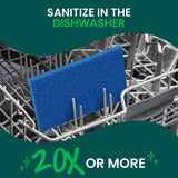 Zero Scratch Scouring Pad, Effective + Gentle Dish Scrubber for Household Cleaning, 3 Scrub Pads for Dishes, Nonstick Pots and Pans, Glass, Tubs, Showers, Reusable & Durable