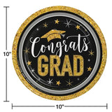 Artstyle Glittered Grad Paper Plates and Napkins Kit, 285 Ct.