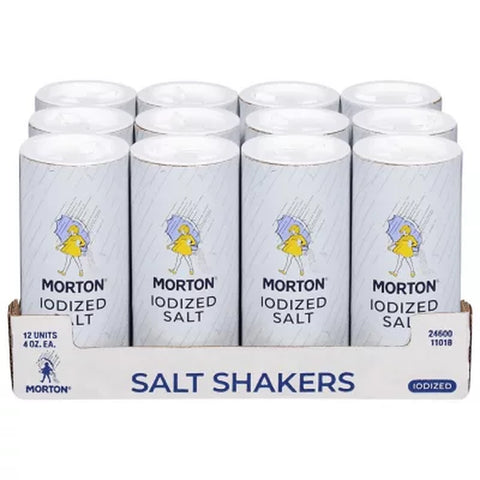 Morton Iodized Salt Shakers, 12 Pk.