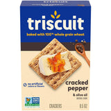 Cracked Pepper & Olive Oil Whole Grain Wheat Crackers, Lunch Snacks, Snack Crackers, 8.5 Oz