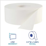 Boardwalk Jumbo Roll 2-Ply Toilet Paper 12 rolls, 1000 ft./roll