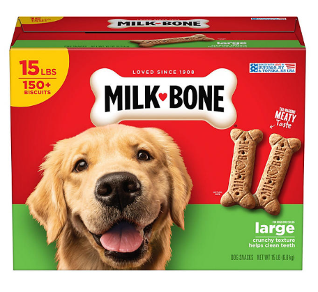 Milk-Bone Original Flavor, Large Crunchy Dog Treat Biscuits, 240 oz.
