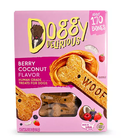 Doggy Delirious Crunchy Dog Treats, Choose Your Flavor, 5 lbs.