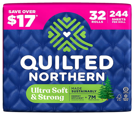 Quilted Northern Ultra Soft & Strong 2-Ply Toilet Paper 32 rolls, 244 sheets/roll