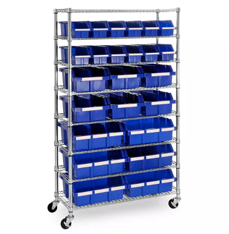Member's Mark 24-Bin Rolling Rack