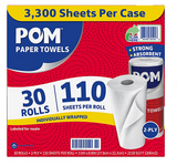 POM Individually Wrapped 2-Ply Paper Towels 30 rolls, 110 sheets/roll