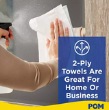POM Individually Wrapped 2-Ply Paper Towels 30 rolls, 110 sheets/roll