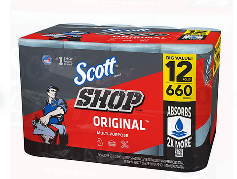 Scott Shop Towels Original 55 sheets/roll, 12 rolls