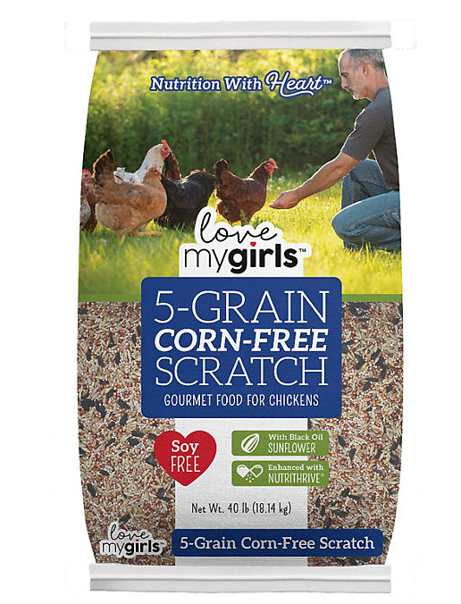 Love My Girls 5-Grain Corn-Free Scratch Gourmet Chicken Food, 40lbs