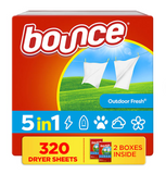 Bounce Fabric Softener Dryer Sheets, Outdoor Fresh, 320 ct.