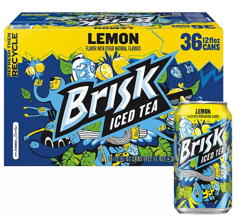 Lipton Brisk Lemon Iced Tea 12 fl. oz., 36 pk.