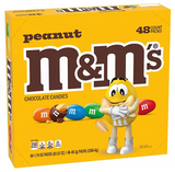 M&M'S Peanut Milk Chocolate Candy, Singles Size, 1.74 oz., 48 pk.