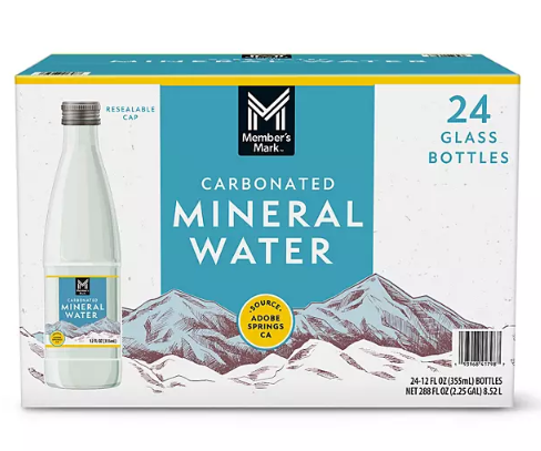 Member's Mark Carbonated Mineral Water, 12 fl. oz., 24 pk.