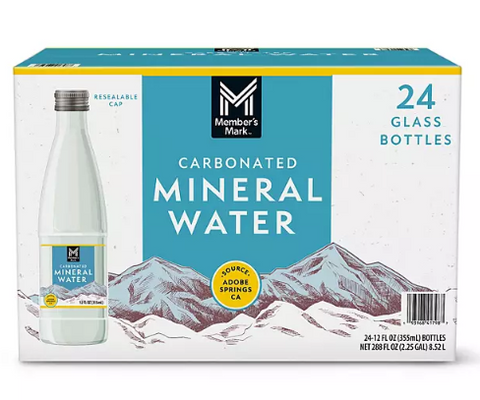 Member's Mark Carbonated Mineral Water, 12 fl. oz., 24 pk.