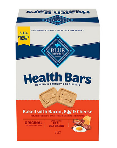 Blue Buffalo Health Bars Bacon, Egg, & Cheese Crunchy Dog Treats,,5 lbs.