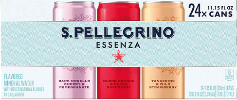 S.Pellegrino Essenza Flavored Mineral Water Variety Pack, 11.15 fl. oz., 24 pk.