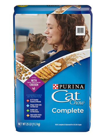 Purina, Cat Chow Complete, Chicken Flavored, Dry Cat Food, 25 lbs.