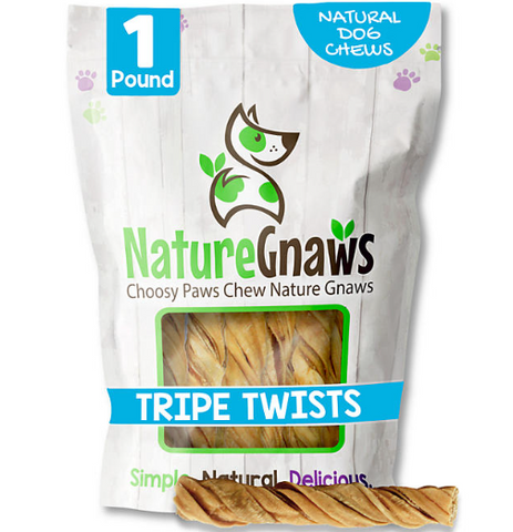 Nature Gnaws Beef Tripe Twists Dog Chews, 1 lb.