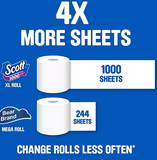 Scott 1000 1-Ply Toilet Paper 45 rolls, 1,000 sheets/roll