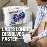 Scott 1000 1-Ply Toilet Paper 45 rolls, 1,000 sheets/roll