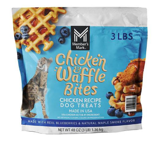 Member's Mark Chicken & Waffle Bites Chicken Recipe Dog Treats, 48 oz.