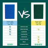 Zero Scratch Scouring Pad, Effective + Gentle Dish Scrubber for Household Cleaning, 3 Scrub Pads for Dishes, Nonstick Pots and Pans, Glass, Tubs, Showers, Reusable & Durable
