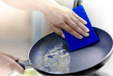 Zero Scratch Scouring Pad, Effective + Gentle Dish Scrubber for Household Cleaning, 3 Scrub Pads for Dishes, Nonstick Pots and Pans, Glass, Tubs, Showers, Reusable & Durable