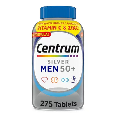 Centrum Silver Multivitamins for Men over 50, Multimineral Supplement Tablets, 275 Ct.