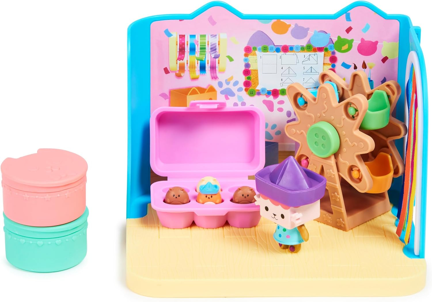 , Baby Box Cat Craft-A-Riffic Room with Exclusive Figure, Accessories, Furniture and Dollhouse Delivery, Kids Toys for Ages 3 and Up