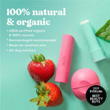 100% Natural & Organic Lip Balm Sticks - Sweet Mint, All Natural Lip Balm, All-Day Moisture, Dermatologist Recommended, 0.14 Oz, 2-Pack
