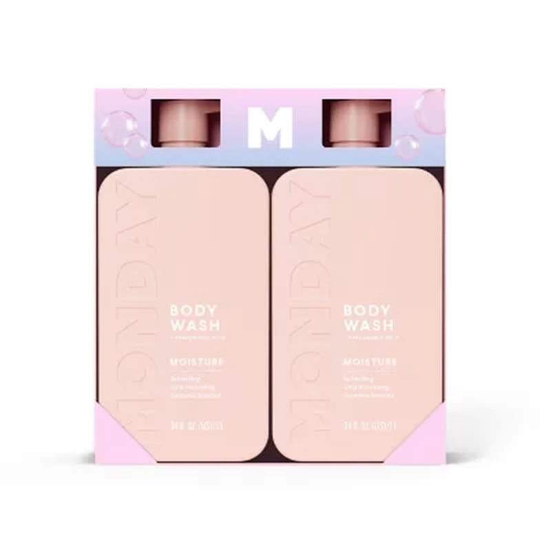 MONDAY Haircare MOISTURE Body Wash Bundle, 34 Fl. Oz., 2 Pk.