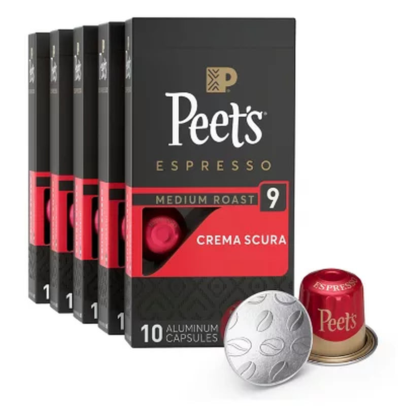 Peet'S Coffee Crema Scura Intensity 9 Medium Roast Pods, 50 Ct.