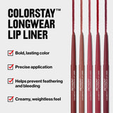 Colorstay Lip Liner Makeup with Built-In-Sharpener, Longwear Rich Colors, Smooth Application, 665 Plum, 0.01 Oz