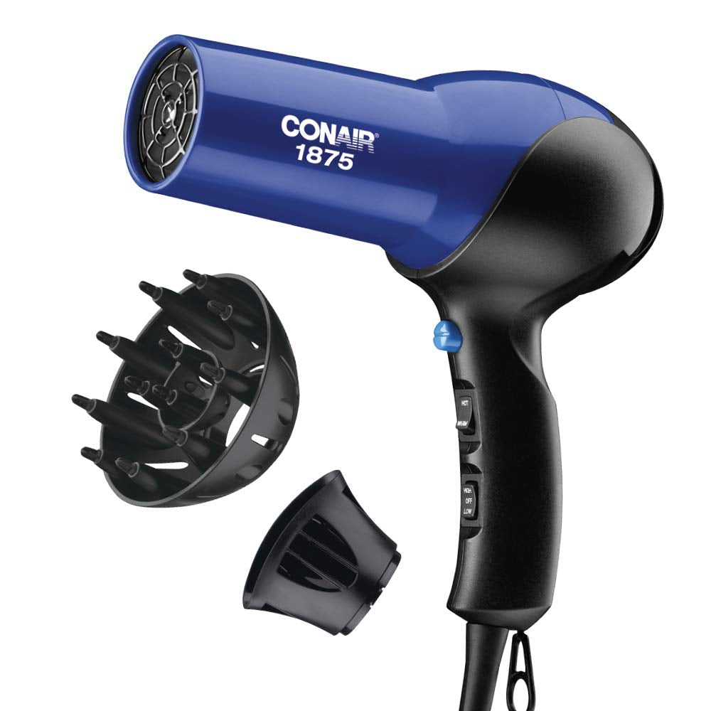 1875 Watt Turbo Hair Dryer, Blue/Black