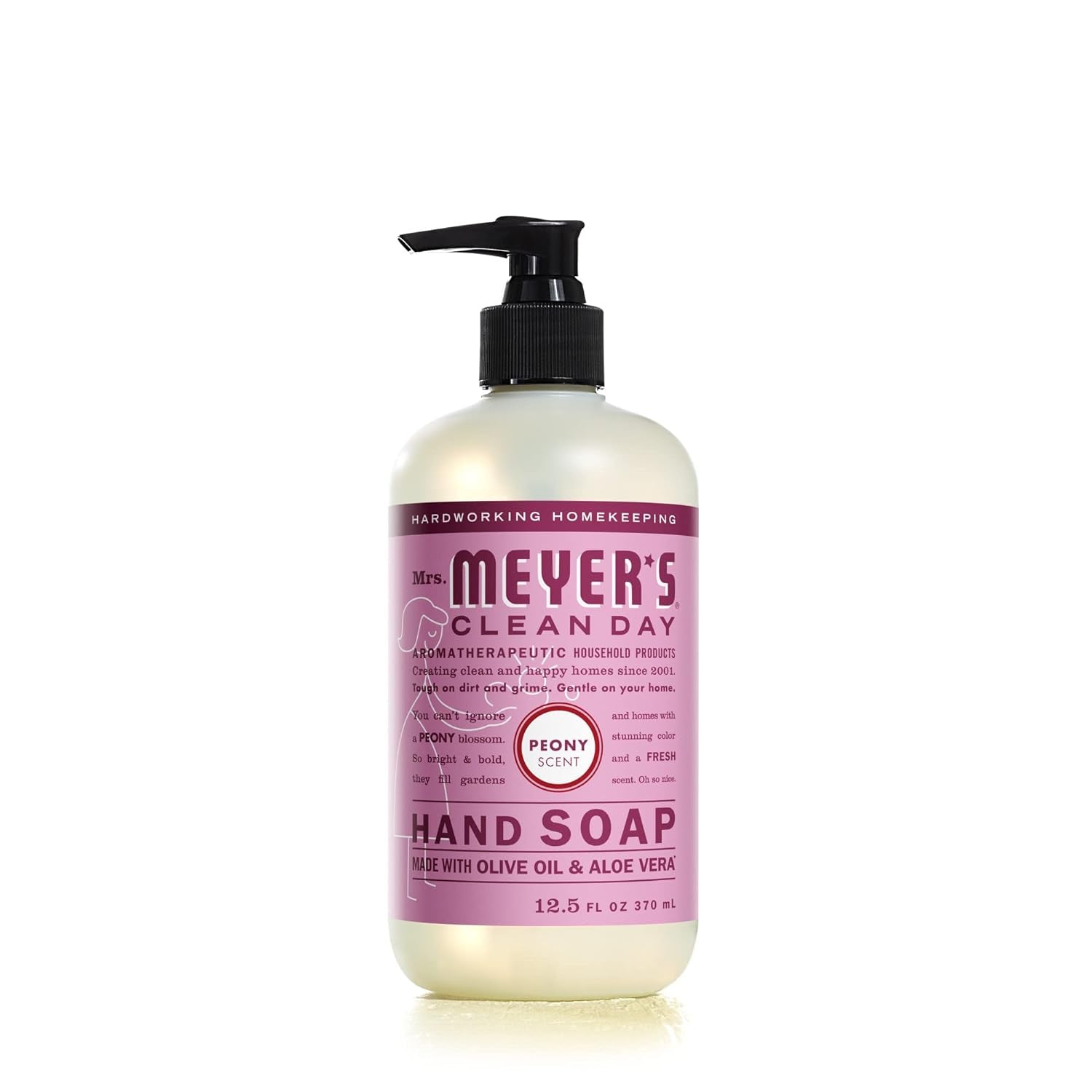 Hand Soap, Made with Essential Oils, Biodegradable Formula, Peony, 12.5 Fl. Oz