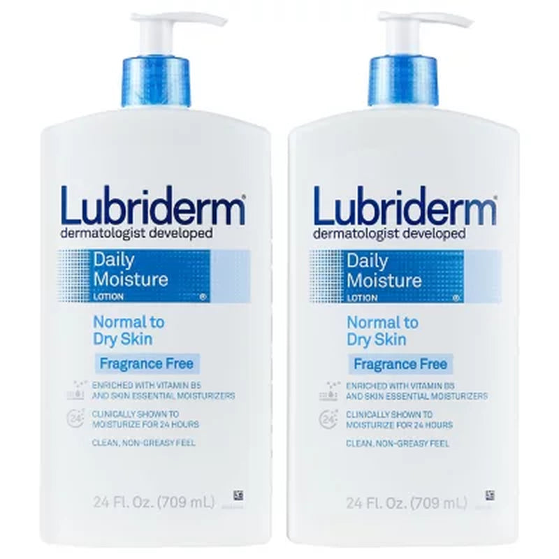 Lubriderm Daily Moisture Body Lotion, 24 Fl. Oz., 2 Pk.