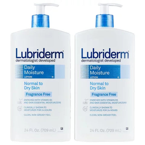 Lubriderm Daily Moisture Body Lotion, 24 Fl. Oz., 2 Pk.