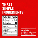 Brand Original Red Pepper Hot Sauce, Medium Heat, Glass Bottle, Classic & Versatile Flavor, Three Simple Ingredients, Great for Dips, Tacos, Eggs, Pizza, Oysters & More, 2 Fl Oz (Pack of 1)